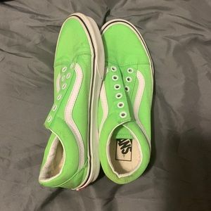 Vans lime green shoes